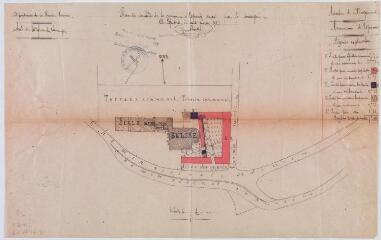 1 vue - Plan du cimetière de la commune d\'Espanès. Abadie. 8 février 1923. Ech. 1/500. (ouvre la visionneuse)
