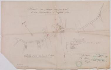 1 vue - Extrait du plan cadastral de la commune d\'Esparron, [village]. [1883]. Ech. 1/2500. (ouvre la visionneuse)