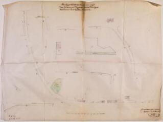 1 vue - Plan figuratif de terrains communaux usurpés dans la commune d\'Esparron. Castex, architecte. 16 septembre 1847. Ech. 1/1000. (ouvre la visionneuse)