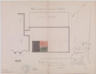 1 vue - Plan du cimetière de la commune d\'Esparron. Dupuy, architecte. 20 mai 1892. Ech. ½ cm par m. (ouvre la visionneuse)