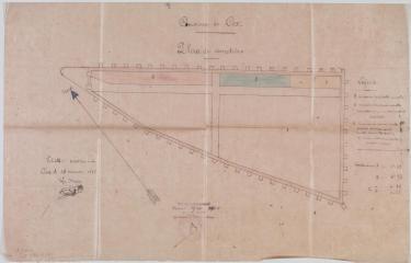 1 vue - Commune de Cox, plan du cimetière. 15 novembre 1925. Ech. 0,005 p.m. (ouvre la visionneuse)