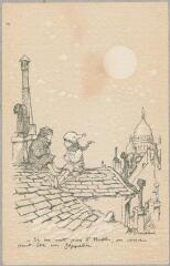 1 vue  - 33. - Si on voit pas l\'Noël, on verra peut-être un zeppelin / dessiné par Poulbot. - Paris : A. Ternois, [entre 1914 et 1918]. - Carte postale (ouvre la visionneuse)
