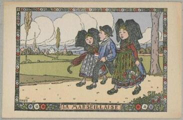 1 vue  - 11. La marseillaise / dessiné par Hansi. - Paris : P.J. Gallais, [entre 1914 et 1918]. - Carte postale (ouvre la visionneuse)