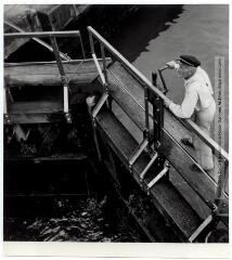 2 vues - Eclusier sur le canal du Midi / Jean Ribière photogr. - [entre 1955 et 1960]. - Photographie (ouvre la visionneuse)
