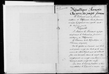 19 vues Montégut-Lauragais. 1 E 38 registre d'état civil : naissances, mariages, décès. (collection communale)