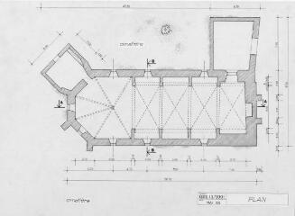 1 vue Plan / Service départemental de l'Architecture et du Patrimoine ; Jean-Vincent Roux. - 1:100. - mai 1993. - Reproduction numérique