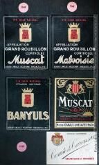 1 vue - Vins : Bordes-Mailly (Rivesaltes) ; Michel Canals (Rivesaltes) ; Comte de Carensac (Gaillac), 1948. (ouvre la visionneuse)