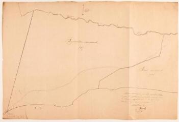 1 vue - Commune de Montbrun, plan de la sapinière communale. Sans, géomètre. 12 décembre 1860. Ech. n.d. (ouvre la visionneuse)