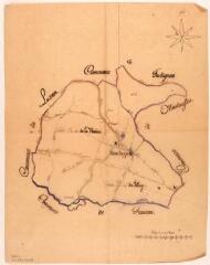1 vue - Montégut, plan de la commune. [1883]. Ech. 1/1000. (ouvre la visionneuse)