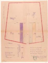 1 vue [Commune de Montégut-Lauragais, plan du cimetière]. 1878. Ech. 1/100.