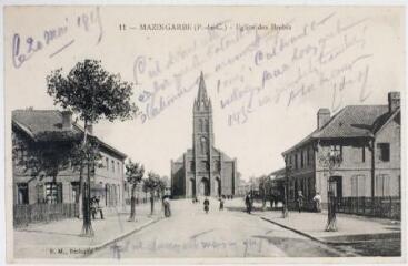 2 vues  - 11. Mazingarbe (P.-de-C.) : église des brebis. - Béthune : E.M., [vers 1915]. - Carte postale (ouvre la visionneuse)