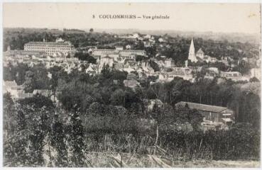 2 vues  - 8. Coulommiers : vue générale. - Château-Thierry : imprimeur éditeur J. Bourgogne, [vers 1917]. - Carte postale (ouvre la visionneuse)