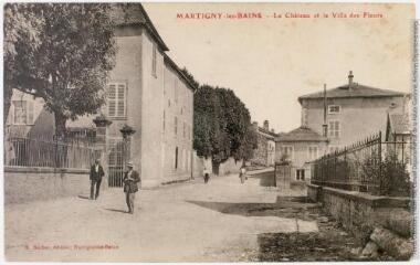 2 vues Martigny-les-Bains : le château et la villa des Fleurs. - 12 juin 1915. - Carte postale