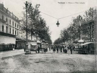 2 vues  - Toulouse : avenue et allées Lafayette. - [s.l.] : édition L.D.T., [entre 1900 et 1930]. - Carte postale (ouvre la visionneuse)
