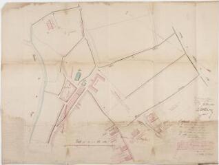 1 vue - Extrait du plan cadastral de la commune de Lavernose, section B, [localisation des lieux projetés pour l\'établissement du cimetière]. 7 avril 1860. Ech. 1/1250. (ouvre la visionneuse)