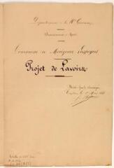 2 vues Commune de Marignac-Laspeyres, projet de lavoirs, coupes, plans, élévation. J. Bilhard. 1er mars 1883. Ech. 0,02 p.m.