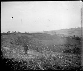 1 vue - Rassemblement de la 72e brigade, à Vaux. 1901. [Vue d\'une brigade]. (ouvre la visionneuse)