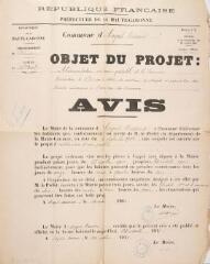 1 vue Commune d'Argut-Dessous, objet du projet : alimentation en eau potable de la commune, avis. 14 octobre 1911.