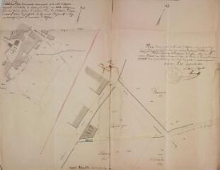 1 vue Extraits du plan d'ensemble d'une partie de la ville d'Aspet. Bordes, maire. 30 septembre 1866. Ech. 0,001 pour 1,25 m. et 0,003 p.m.
