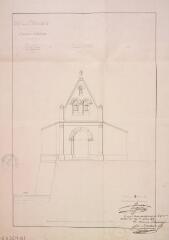 1 vue Commune d'Auterive, église de La Madeleine, élévation. Esquié, architecte du département. 30 avril 1854. Ech. 1cm p.m.