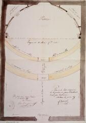 1 vue Plan de la salle d'audience de la justice de paix d'Auterive. Sauvinet. 9 mai 1855. Ech. n.d.