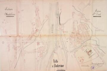 1 vue  - Plan de la ville d\'Auterive. 5 novembre 1923. Ech. 1/1250. (ouvre la visionneuse)