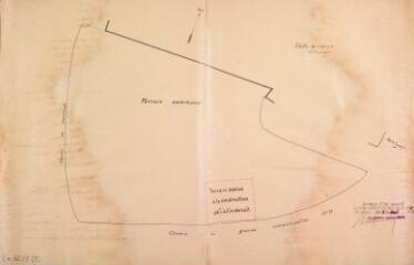 1 vue Terrain destiné à la construction de l'asile de nuit, [localisation]. [Joseph Savy]. 1908. Ech. 0,005 p.m.