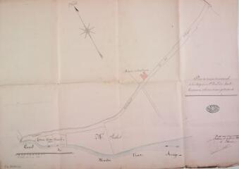 1 vue Plan du terrain communal de las Baysses à Saint-Pierre d'En Haut. Michaud, géomètre. 1863. Ech. 1/1250.