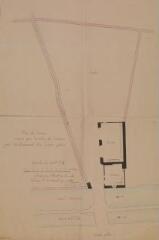 1 vue - Plan du terrain acquis par la ville de Luchon pour l\'établissement d\'un lavoir public. Auguste Brevié, architecte de la ville. 30 avril 1879. Ech. 0,01 p.m. (ouvre la visionneuse)
