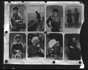 1 vue - Cartes photographiques de la Bretagne pittoresque : pêcheur, femme et homme en costume, laitière, biniou. - [entre 1900 et 1930]. - Photographie (ouvre la visionneuse)