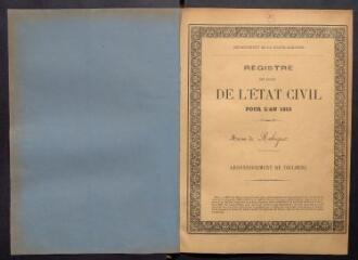 86 vues Rebigue. 1 E13 Registre d'état civil : naissances, mariages, décès. Tables décennales (collection communale)