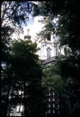 14 vues C 4219-4236. Patrimoine architectural (cathédrale Smolny), croiseur Aurore, hôtel, monument (bateau sur un piédestal), la Neva.