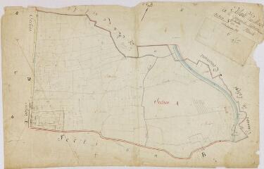 1 vue Section A du Perries, feuille unique, éch. 1/2500.