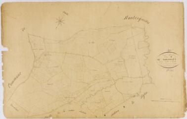 1 vue Section A de Marjoulet, 1ère feuille, éch. 1/2500.