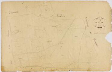 1 vue Section B du Village, 1ère feuille, éch. 1/2500.