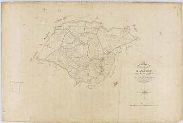 1 vue Section A du Village, 2ème feuille, éch. 1/2500.