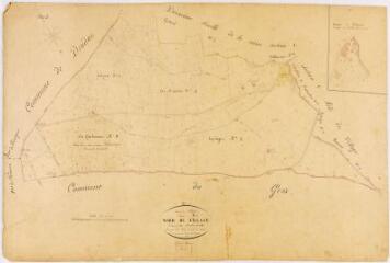 1 vue Section A du Nord du Village, 1ère feuille, éch. 1/2000.