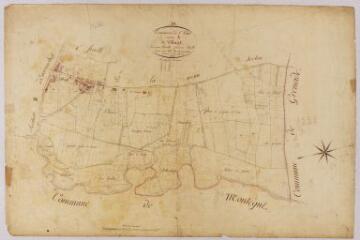 1 vue Section A du Village, 2ème feuille, éch. 1/2500.