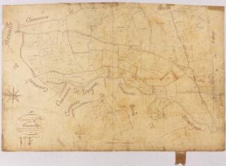 1 vue Section B d'Encrouchet, feuille unique, éch. 1/2500.