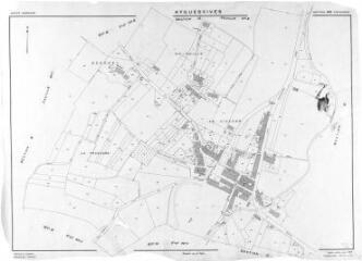 1 vue Section AB, éch. 1/1000.