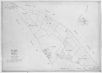 1 vue Section A, 3ème feuille, éch. 1/2500.