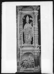 1 vue Jouée terminale est (côté nord) : saint Bertrand et miracle.