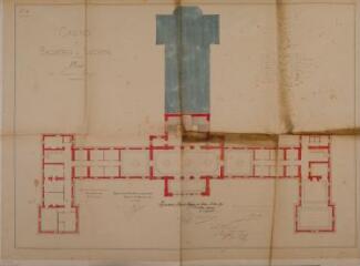 1 vue Casino de Bagnères-de-Luchon, plan du 1er étage. B. Castex, architecte de la ville. 10 août 1875. Ech. 0,002 p.m.
