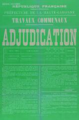 1 vue Préfecture de la Haute-Garonne. Travaux communaux. Adjudication, La Magdelaine-sur-Tarn, construction d'un presbytère. Lapeyrouse-Fossat, reconstruction du clocher. 21 mars 1901. Toulouse : impr. Douladoure-Privat.