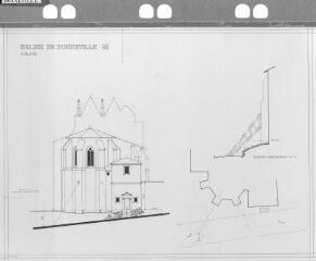 1 vue Façade du chevet, détails / Bernard Calley. - 1:100. - 27 août 1981. - Reproduction numérique