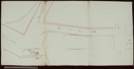 1 vue Plan d'alignement de la rue de la Vache et de la rue Chaude.
