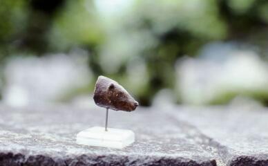 7 vues Statuette d'une tête d'ours (fac-similé).