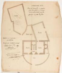1 vue Commune d'Oô, plan de l'immeuble à acquérir pour être affecté à l'usage d'une maison d'école pour les garçons et les filles. Auguste Brevié, architecte. 20 septembre 1879.