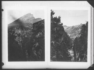 1 vue Deux images : à gauche, Aragon vallée d'Anisclo, punta Crespena (20 FI NC 1364) ; à droite, vallée du Marcadau (20 FI NC 3098).