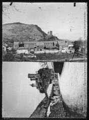 1 vue Deux images : à gauche, de la route de Montgauzy vers le château de Foix (20 FI TP 2668) ; à droite, Foix, le Lycée (20 FI TP 2669).